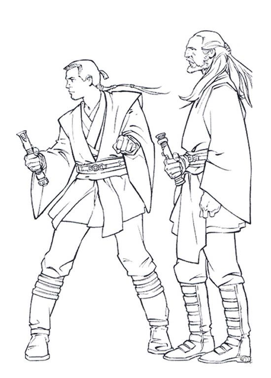 Star Wars Qui Gon Jinn Coloring Pages