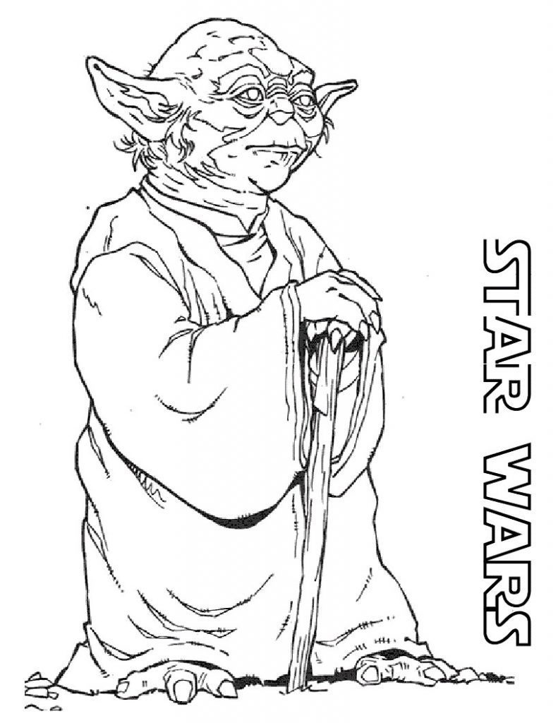 Star Wars Yoda Coloring Page