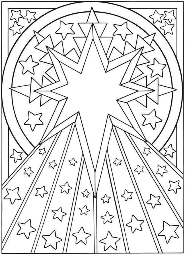 Stars Design Coloring Page