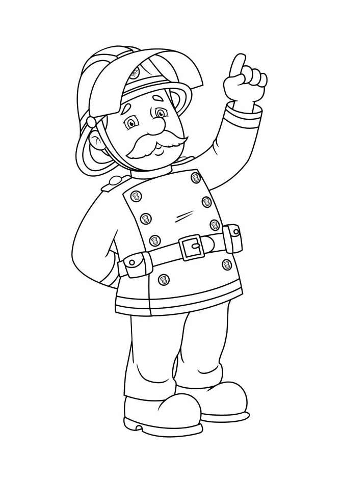 Station Officer Steele Coloring Page
