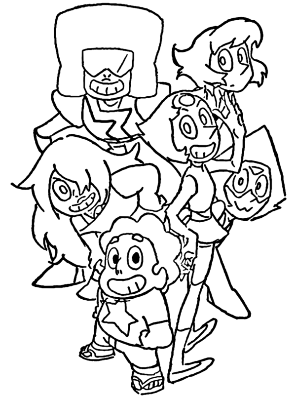 Steven Universe Characters Coloring Pages