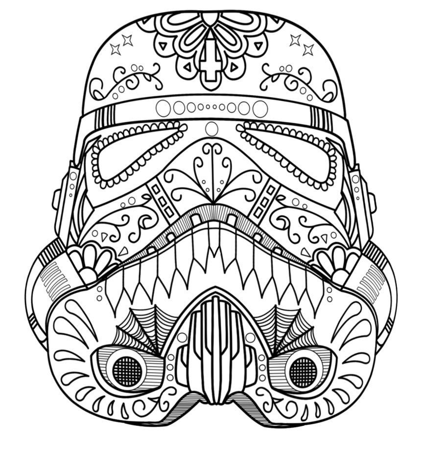 Storm Trooper Helmet Coloring Page