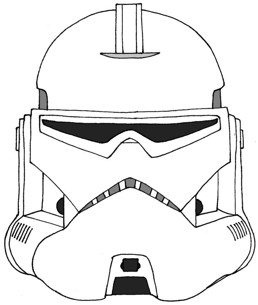 Stormtrooper Mask Printable Coloring Page