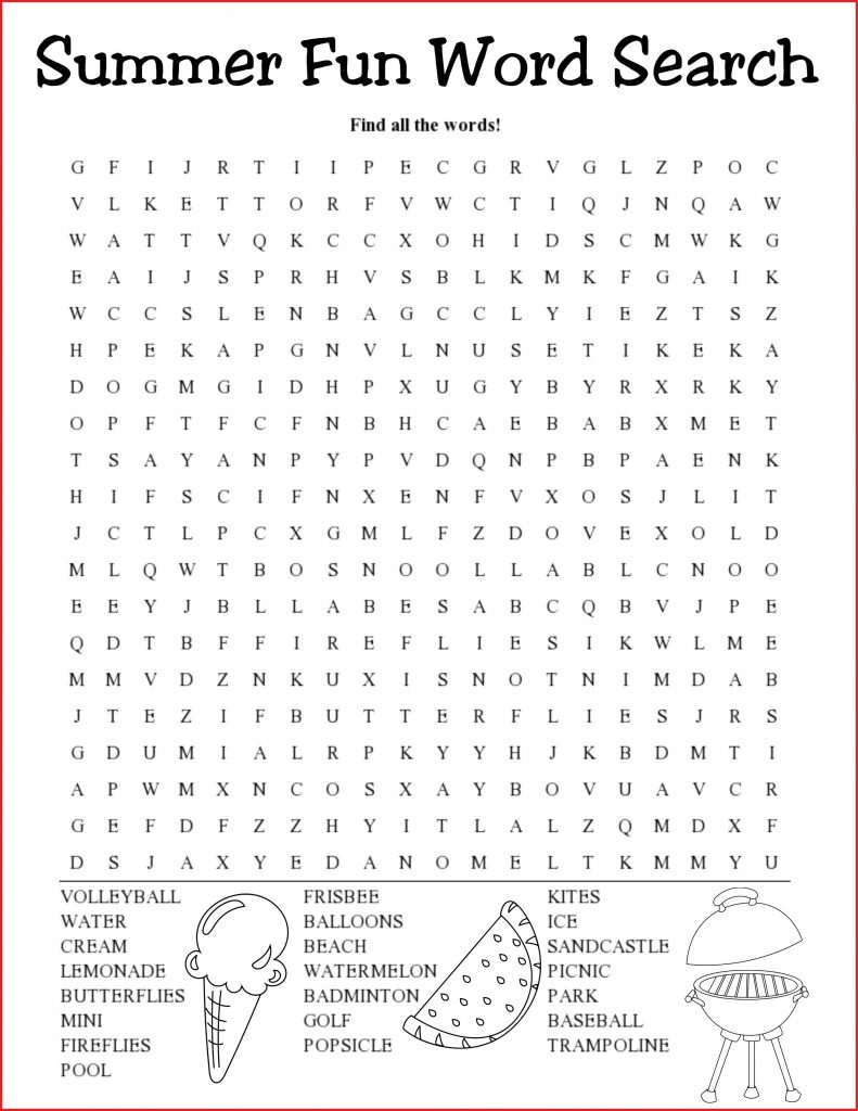 Summer Fun Word Search