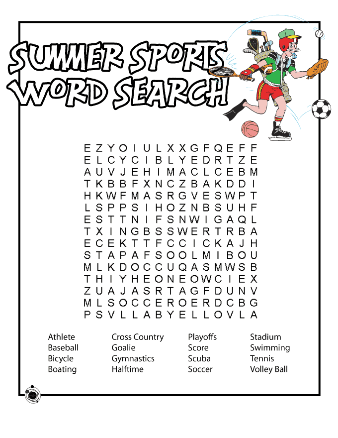 Summer Sports Word Search