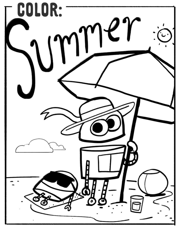 Summer Storybots Coloring Pages