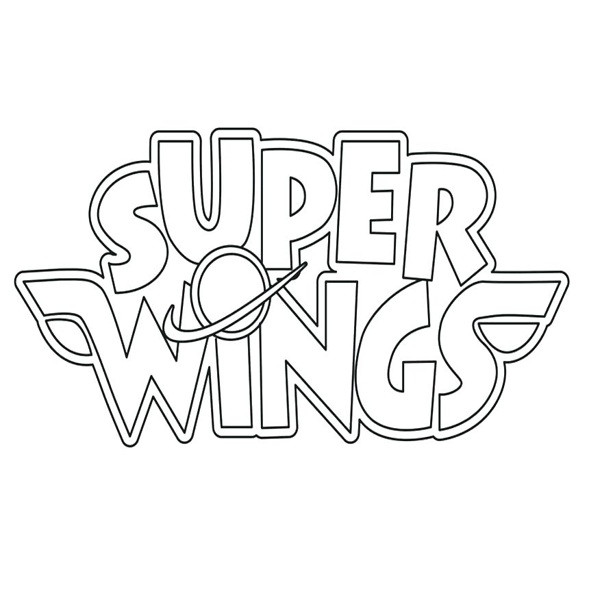 Super Wings Logo Coloring Page