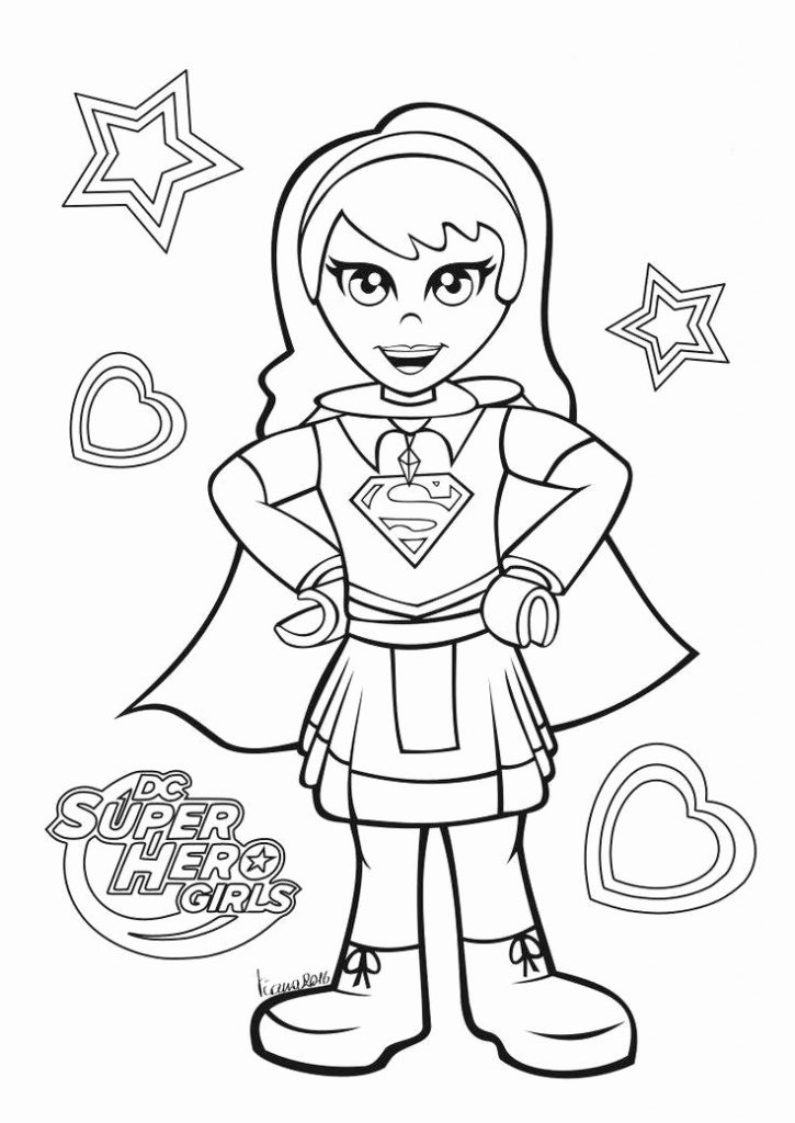 Supergirl Teen DC Coloring Page