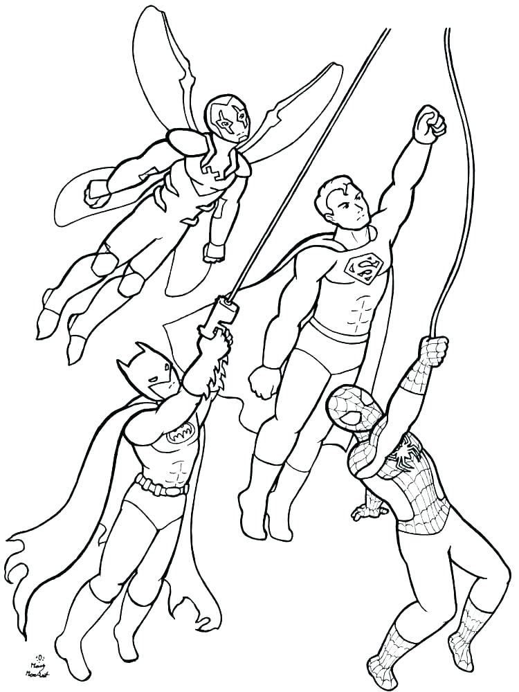 Superhero Coloring Page