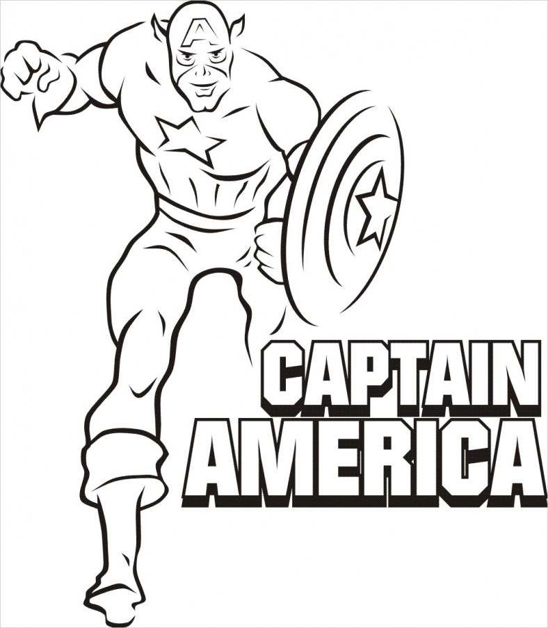 Superhero Coloring Pages - Captain America