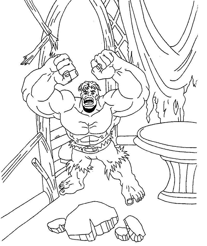 Superhero Coloring Pages - Hulk