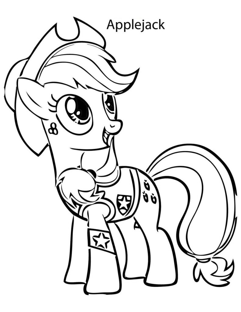 Sweet Applejack Coloring Pages