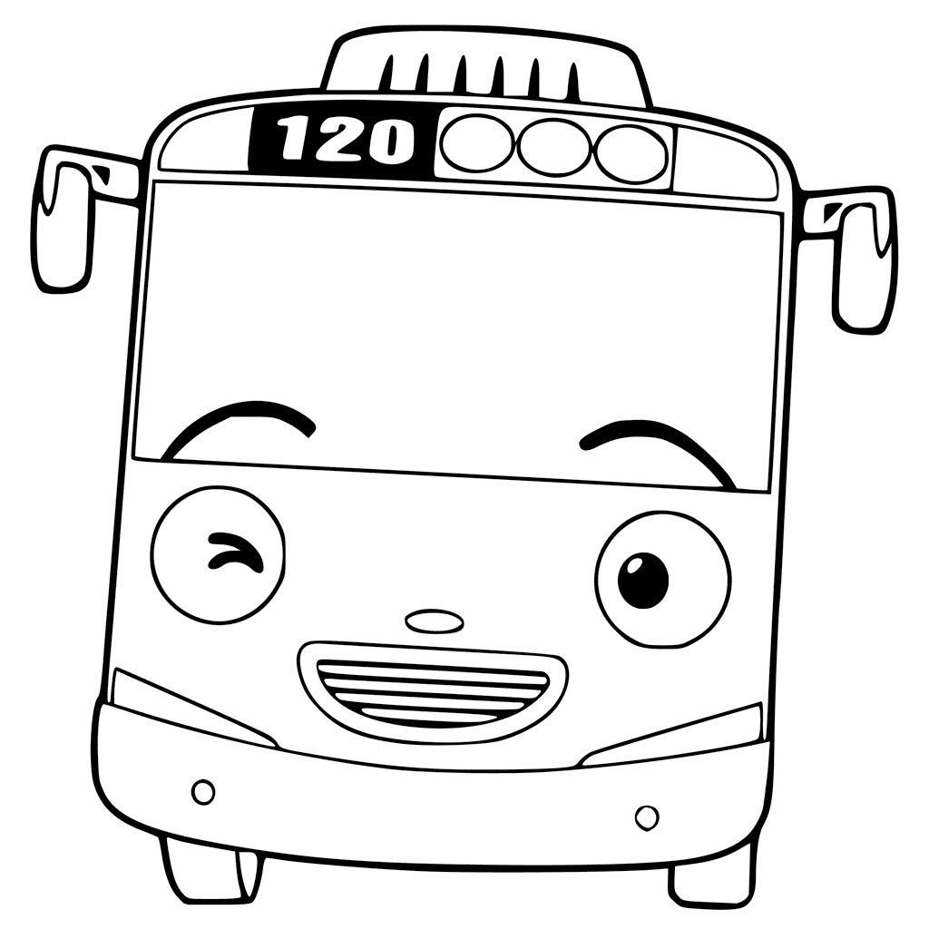 Tayo 120 Coloring Page