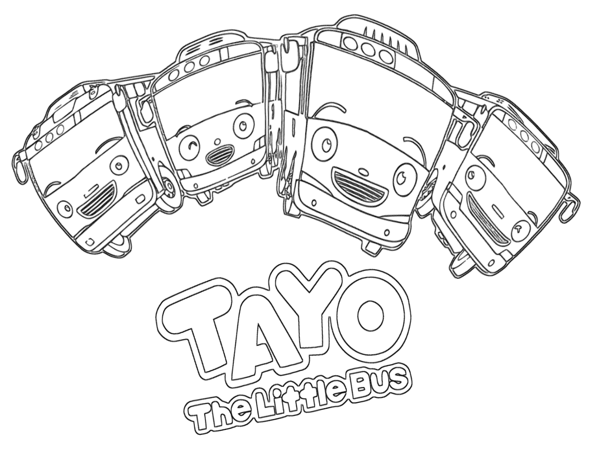 Tayo The Little Bus Coloring Page