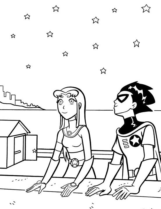 Teen Titans Coloring Page Printables