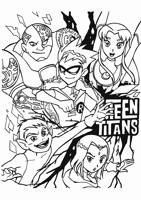 Teen Titans Coloring Page