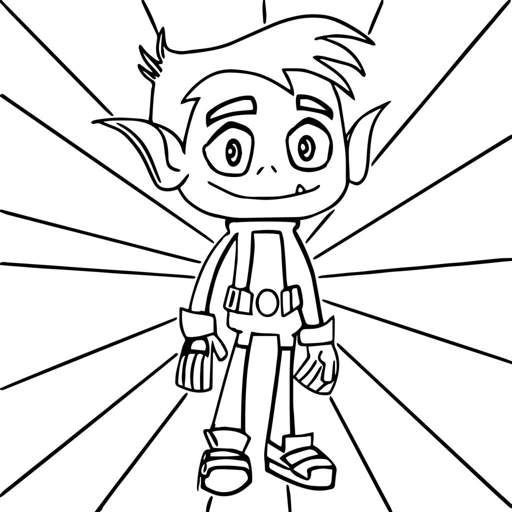 Teen Titans Coloring Pages - Beast Boy