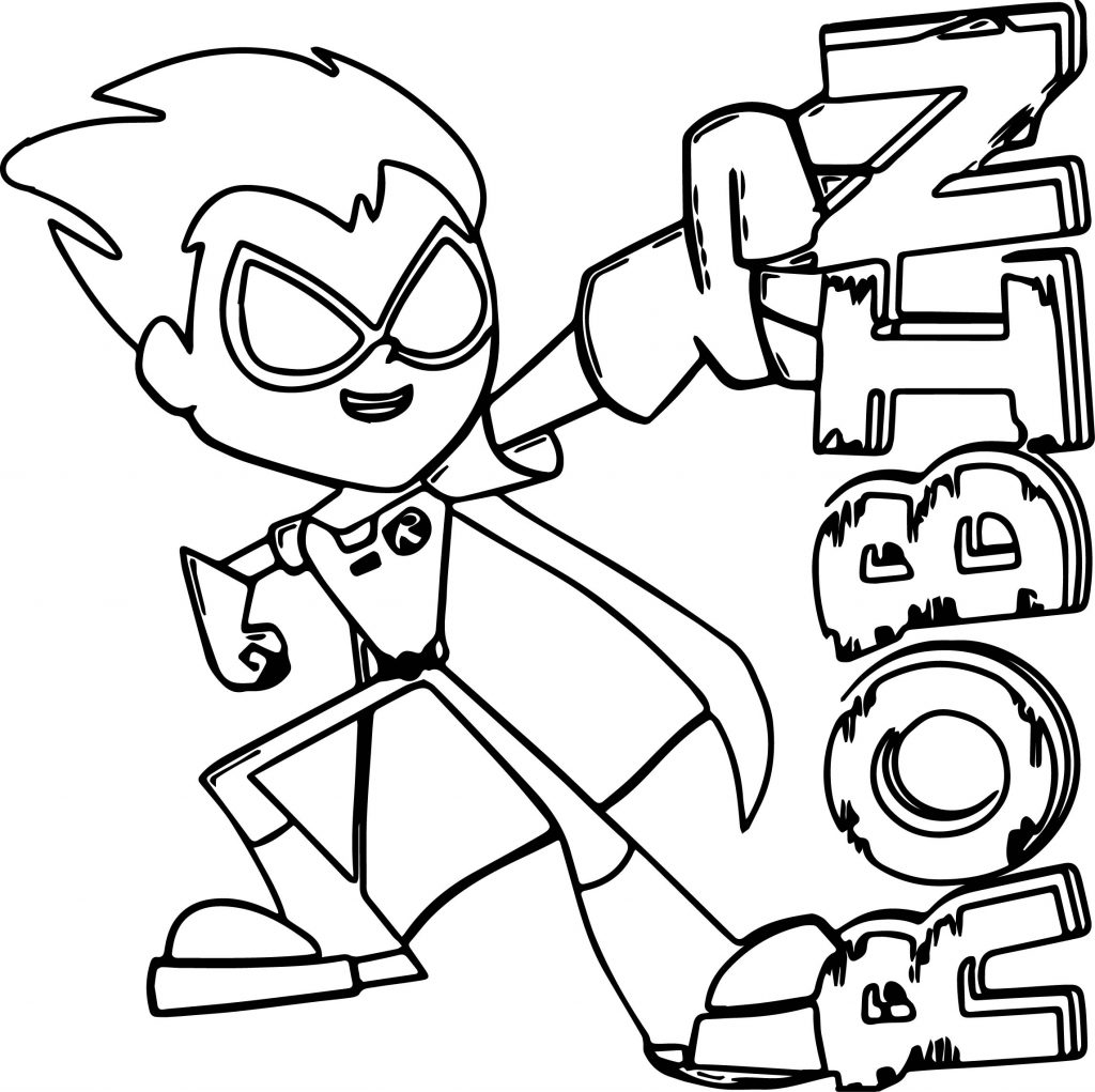 Teen Titans Coloring Pages - Robin