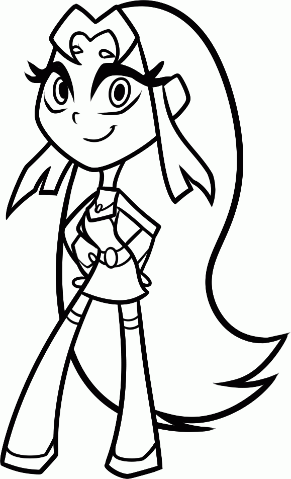 Teen Titans Go Coloring Pages - Starfire