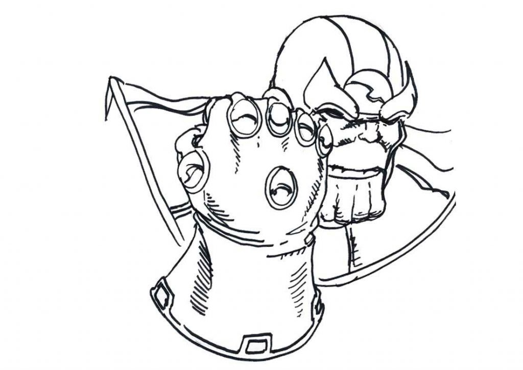 Thanos Gauntlet Coloring Page