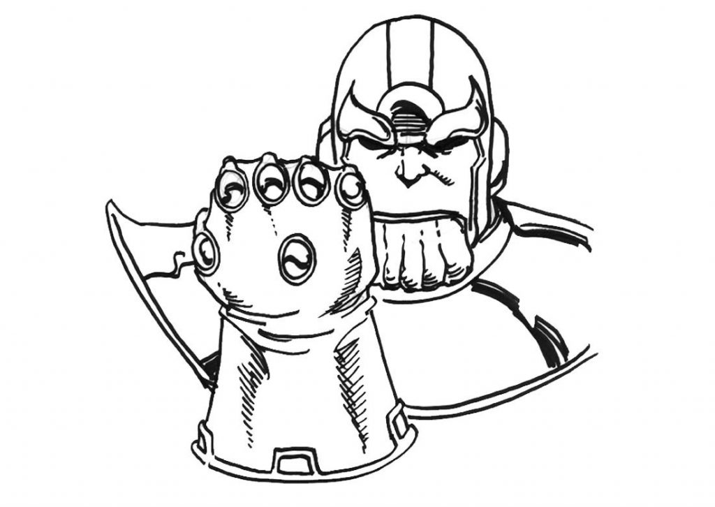 Thanos Gauntlet Coloring Pages