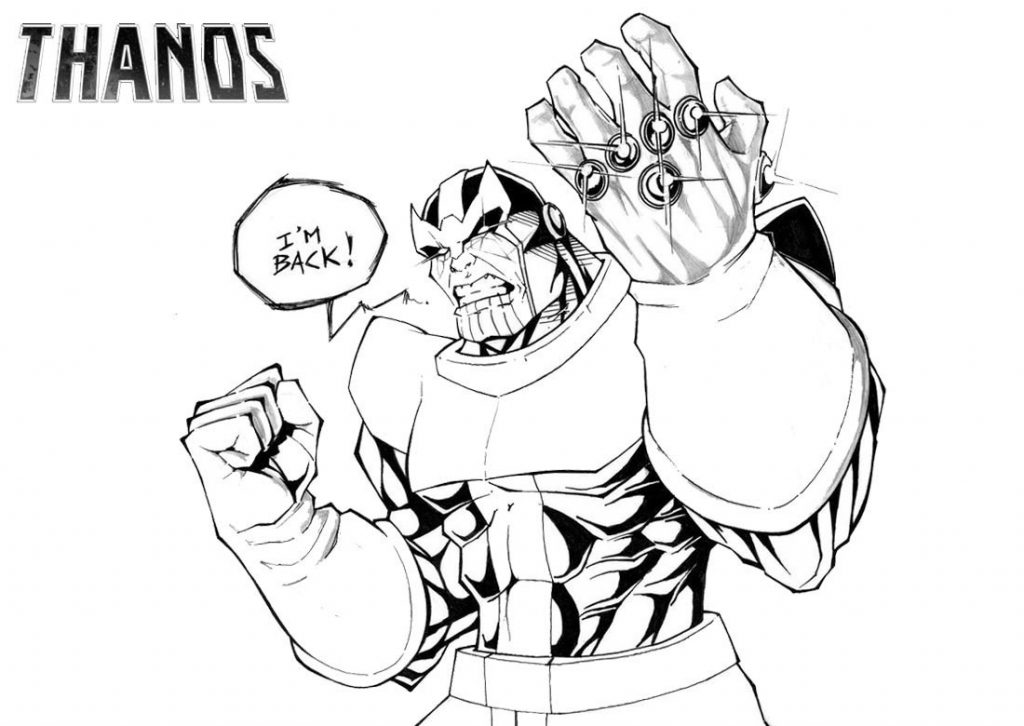 Thanos is Back Coloring Pages