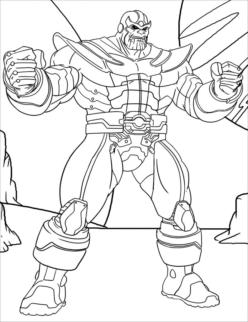 Thanos Printable Coloring Page