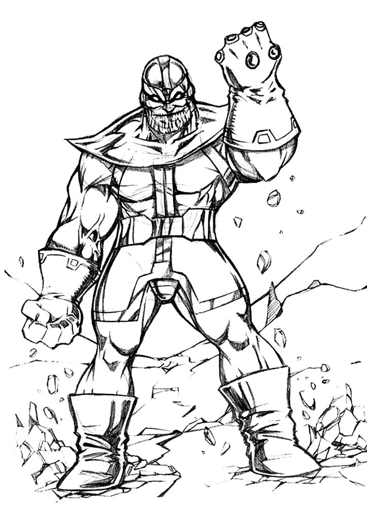 Thanos Sketch Coloring Pages