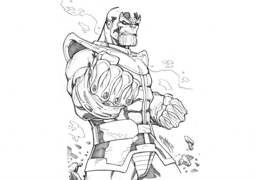 Thanos Sketch for Coloring