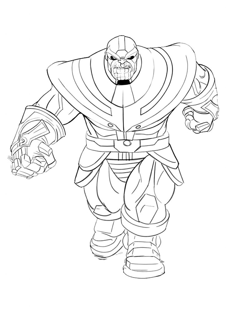 Thanos Supervillain Coloring Page