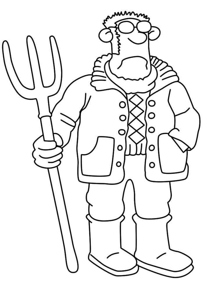 The Farmer Shaun The Sheep Coloring Pages