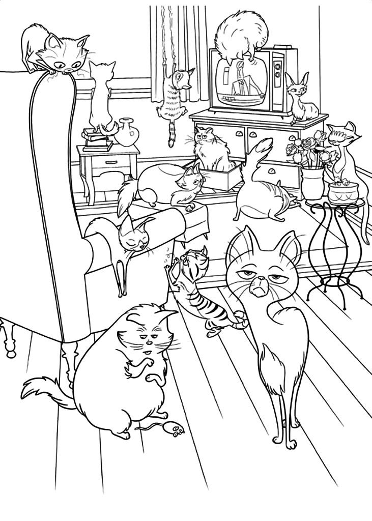 The Secret Life of Pets Characters Coloring Pages