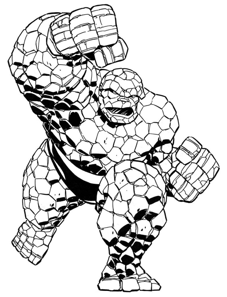 Thing Superhero Coloring Pages