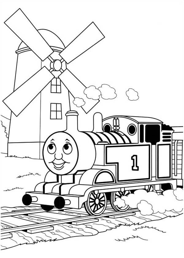 Thomas And Windmill Coloring Pages