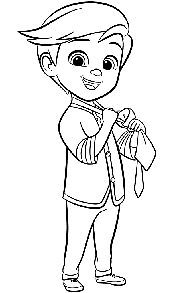 Tim Boss Baby Coloring Page
