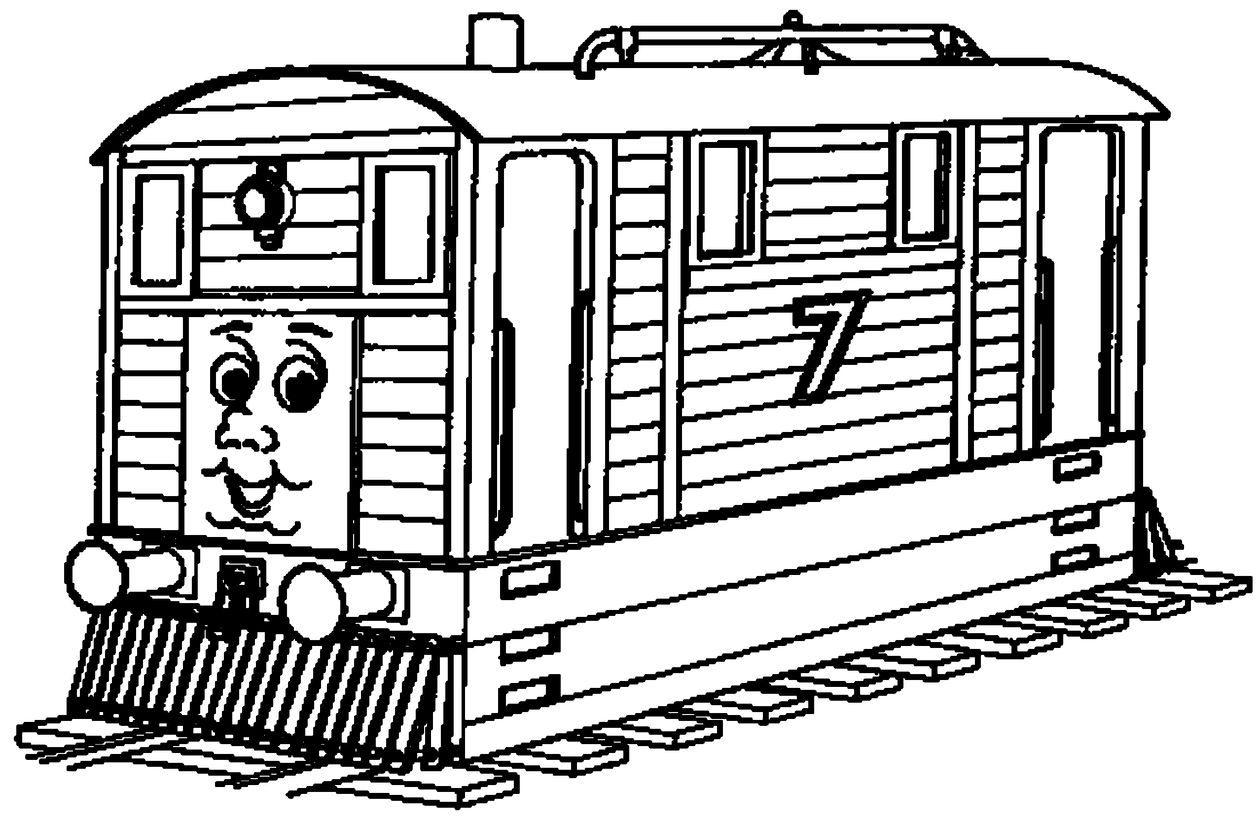Toby The Tram Engine Coloring Page