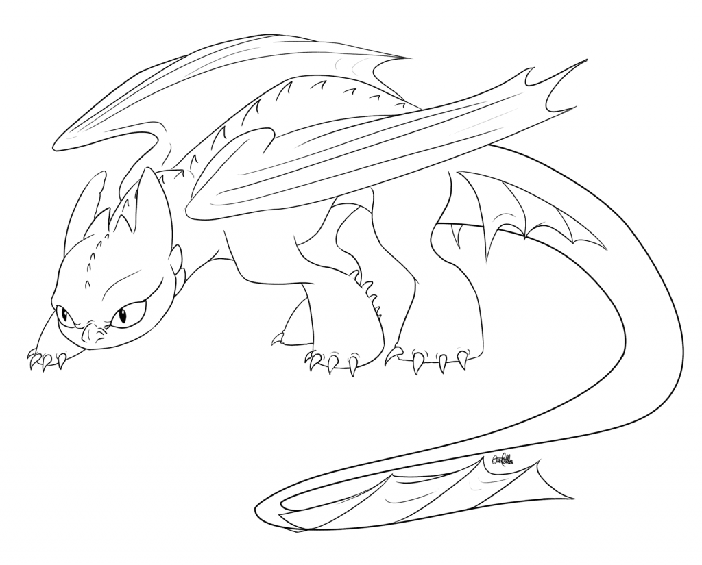 Toothless Coloring Page Printables