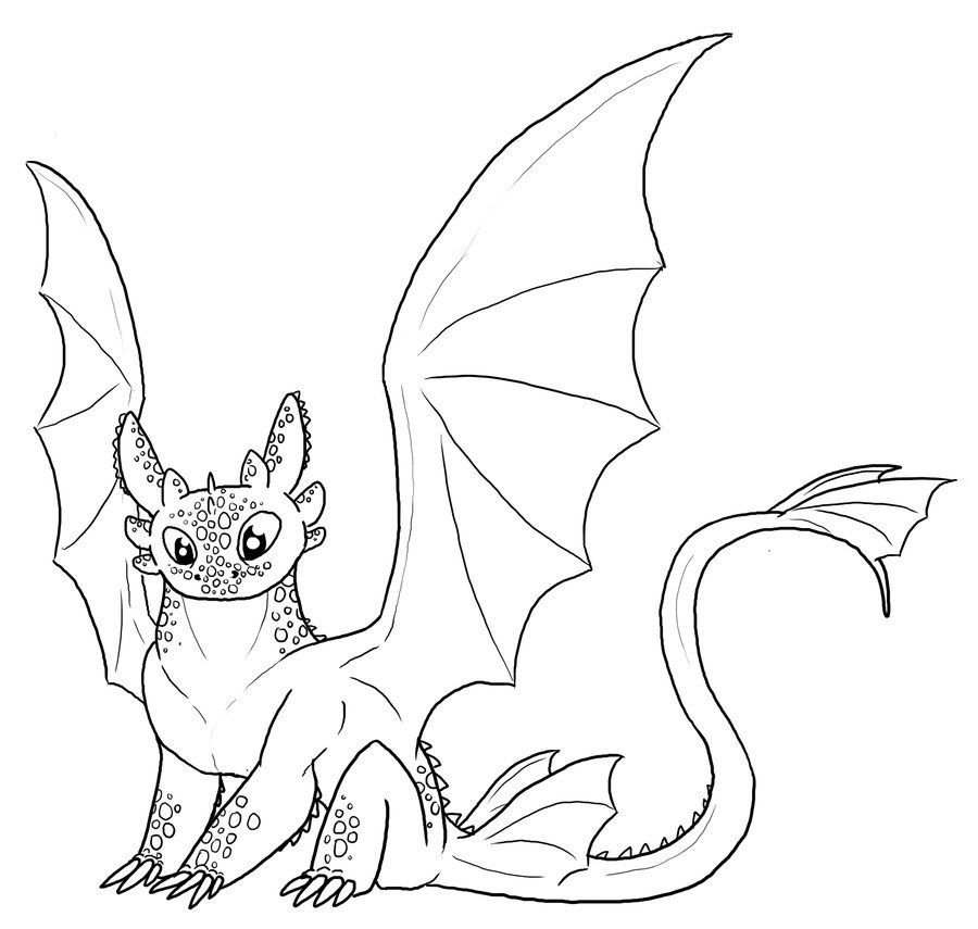Toothless Dragon Coloring Pages