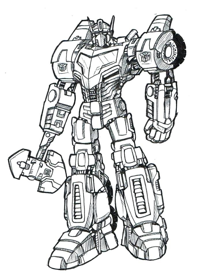 Transformers Optimus Prime Coloring Page Printables