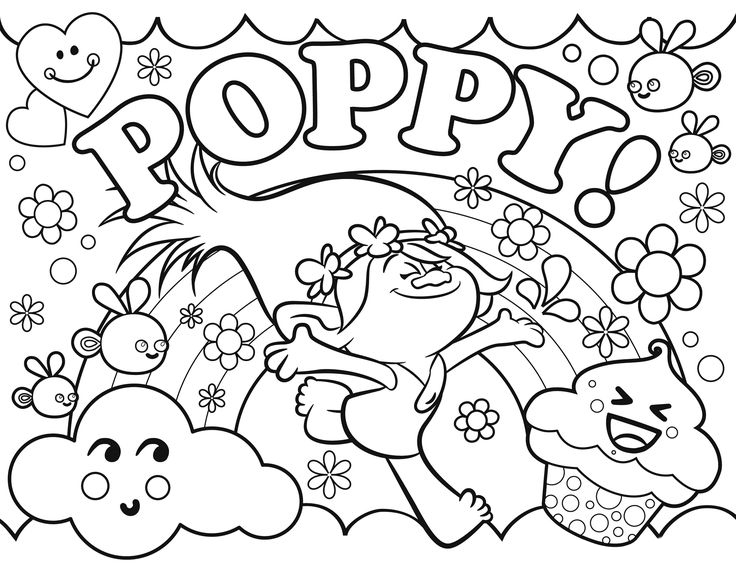 Troll - Poppy Coloring Pages