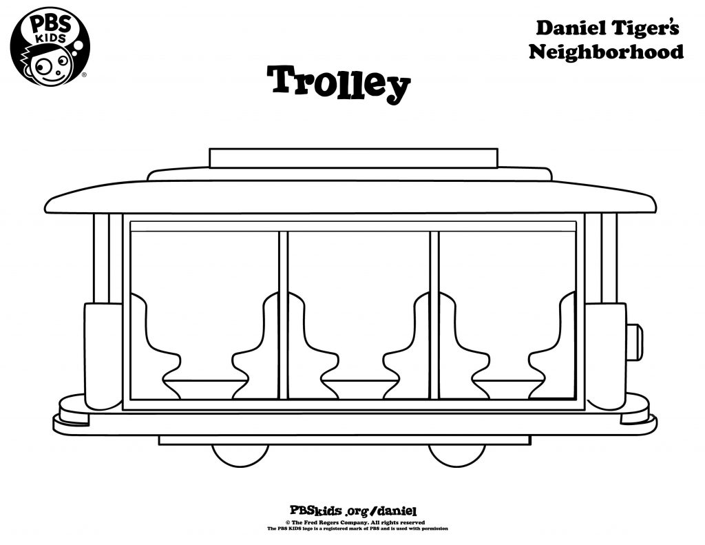 Trolley - Daniel Tiger Coloring Pages