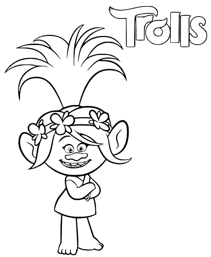 Trolls Coloring Page - Poppy