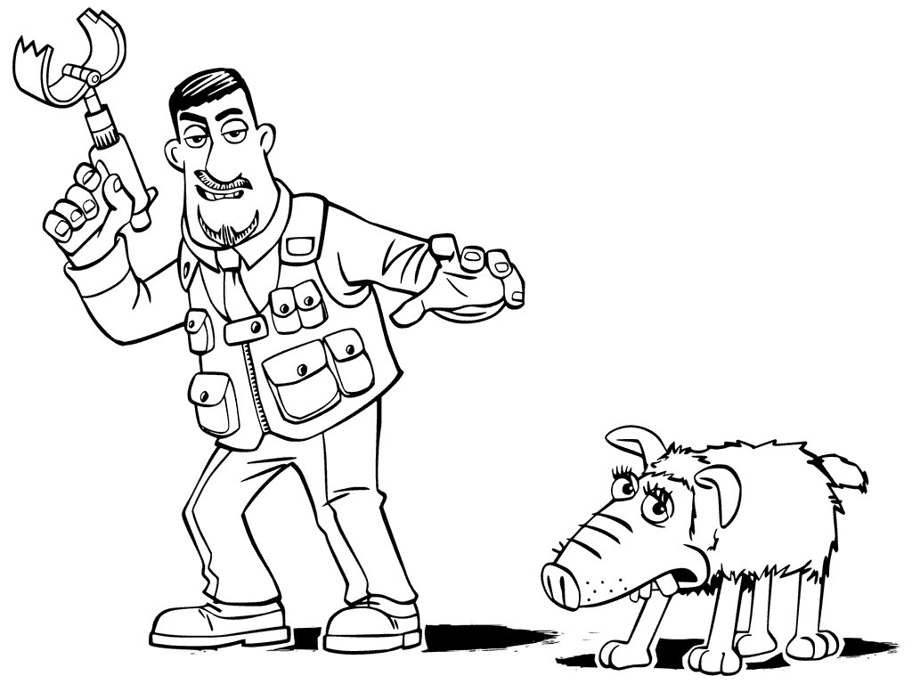 Trumper Shaun The Sheep Coloring Pages