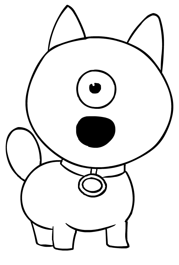 Ugly Dog Coloring Page