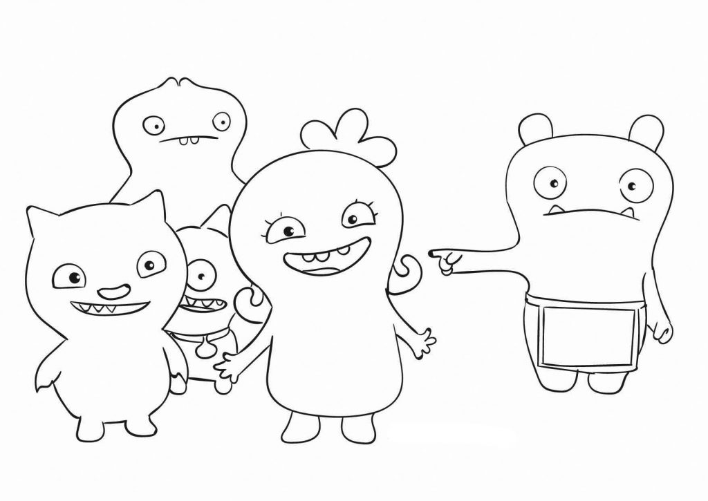 Ugly Doll Characters Coloring Page