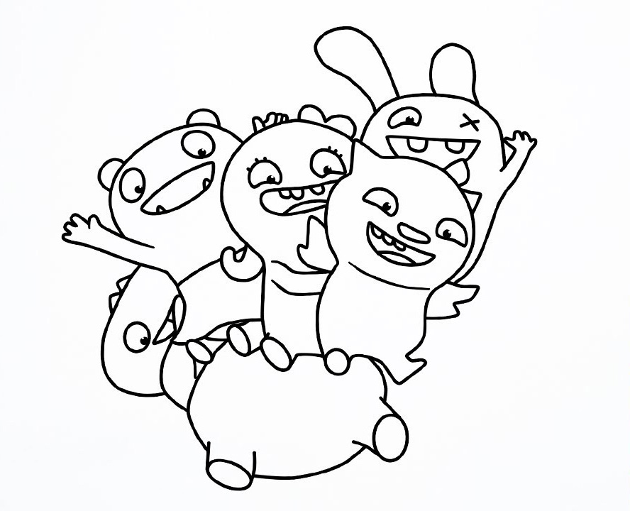 Ugly Doll Characters Coloring Pages