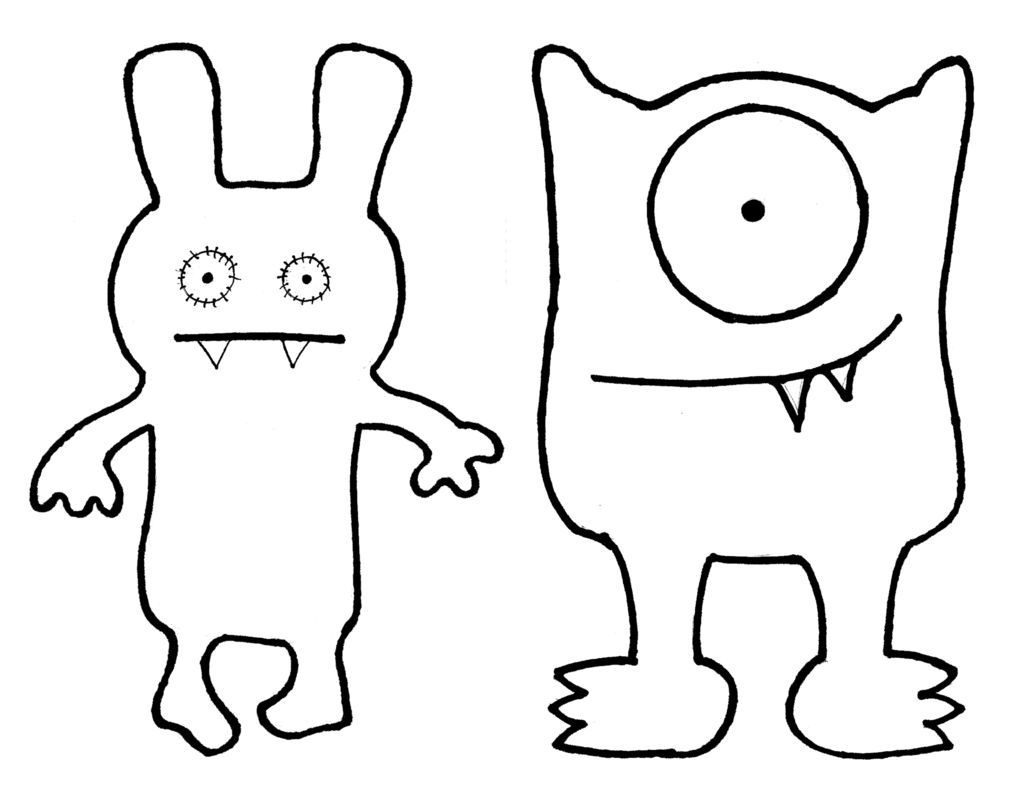 Uglydoll Characters Coloring Page