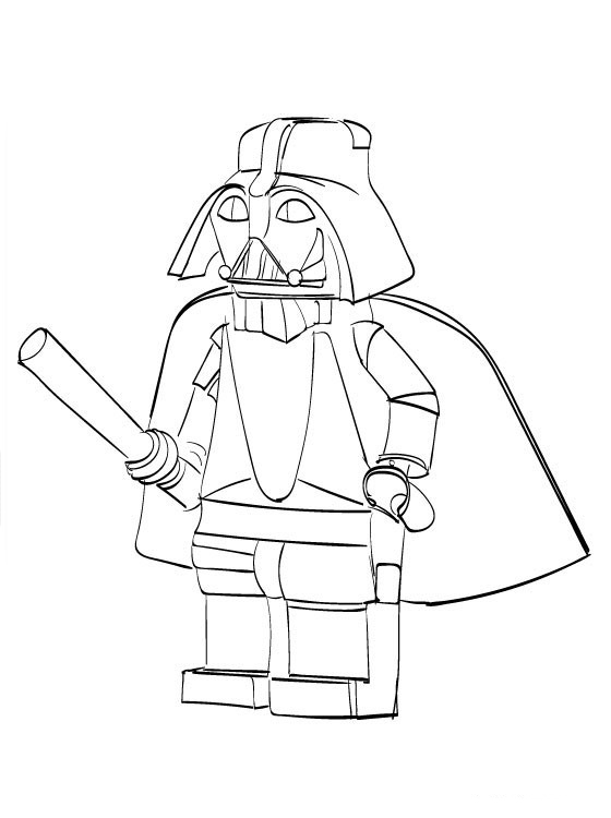 Vader Lego Star Wars Coloring Pages