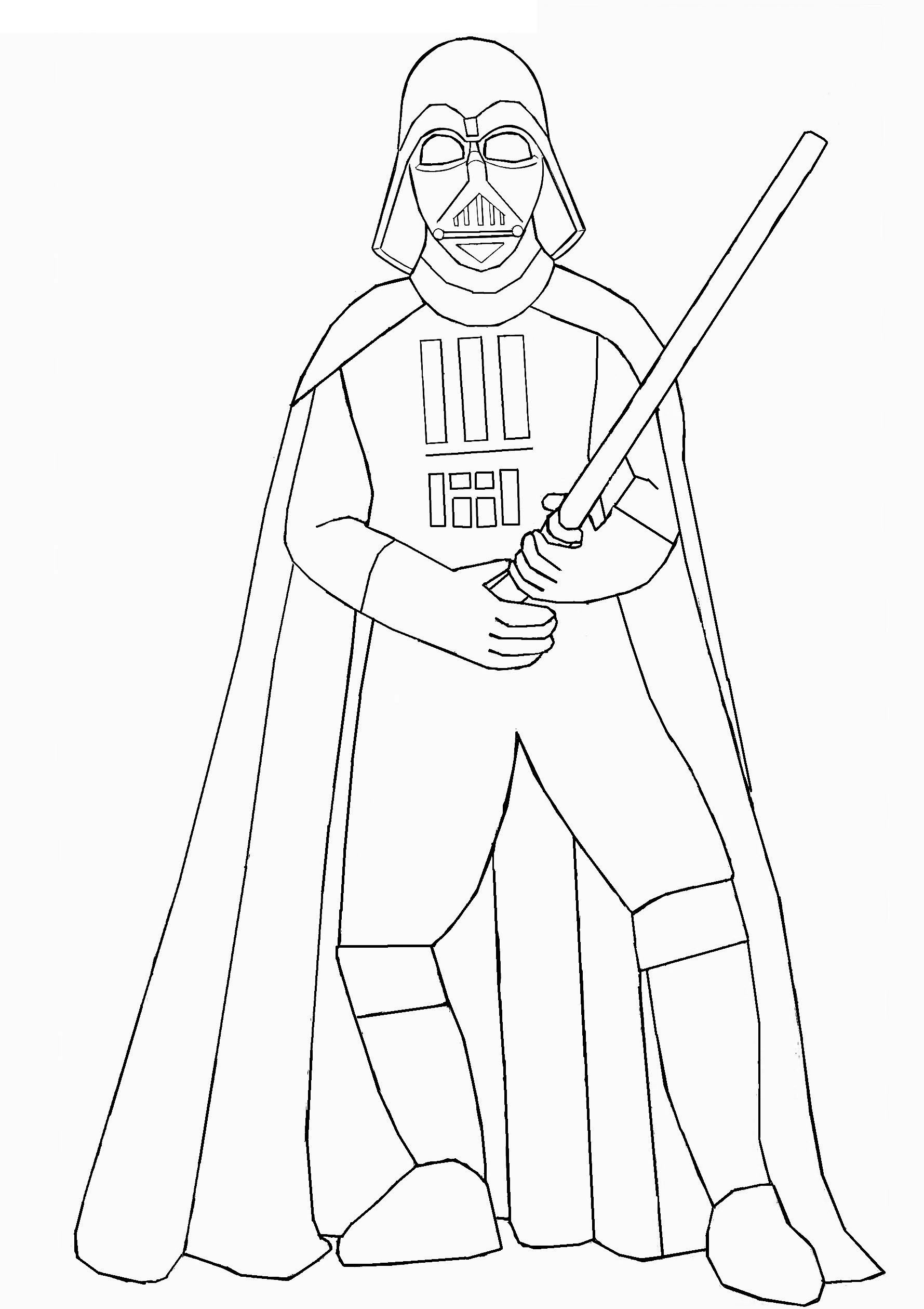 Vader Lightsaber Coloring Pages