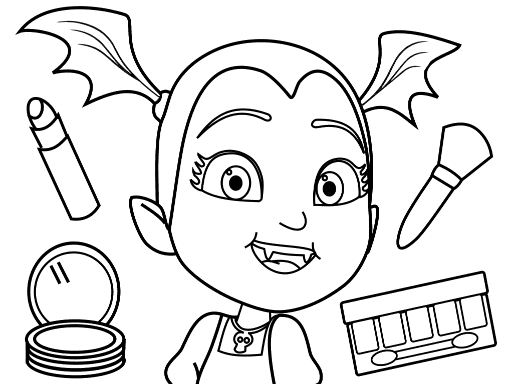 Vampirina Makeup Coloring Pages